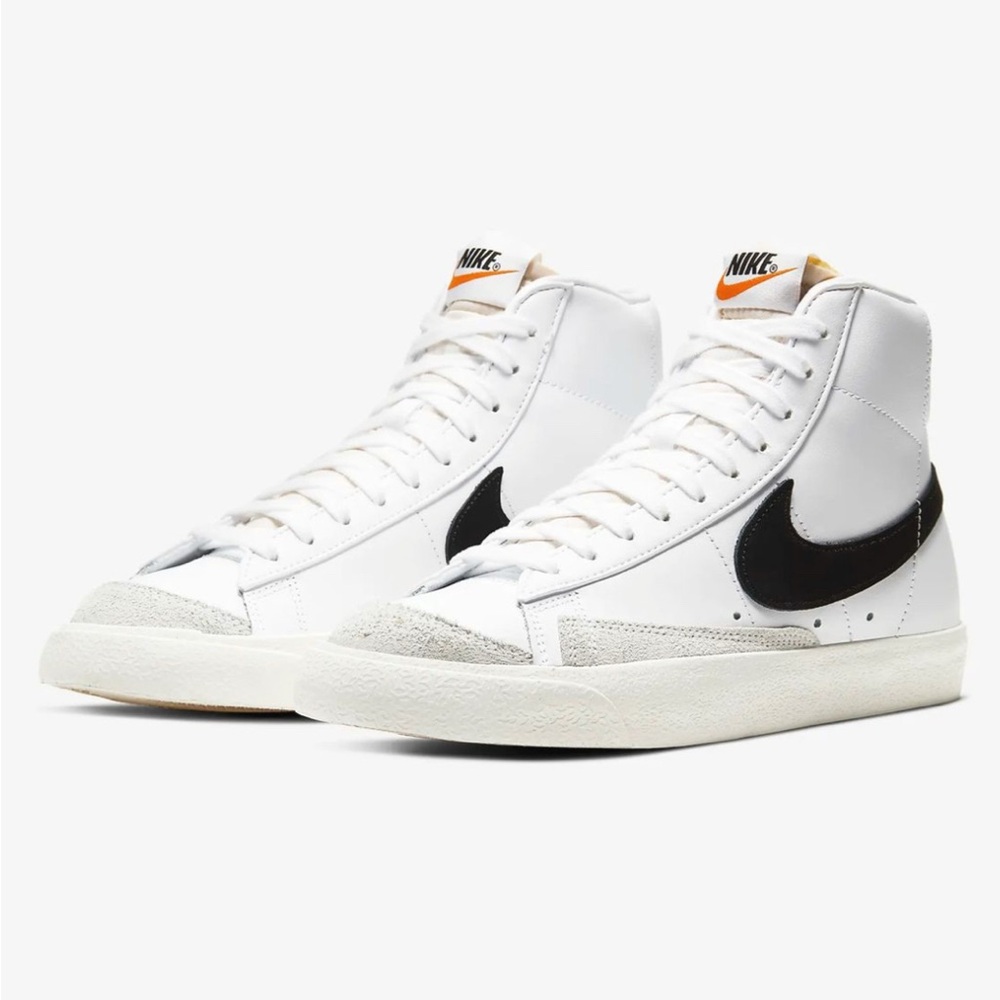 Nike Women’s Blazer High-Top Sneakers – White/Black (Size 6.5)